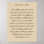 Framed Bible Verse Artwork, 1 Corinthians 13, Love