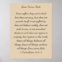 Framed Bible Verse Artwork, 1 Corinthians 13, Love Print