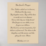 Framed Bible Verse Artwork, the Lord's Prayer
