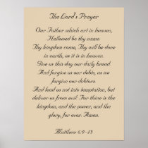 Framed Bible Verse Artwork, the Lord's Prayer