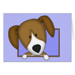 Framed Cartoon Beagle Card