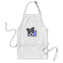 Framed Cartoon Border Collie Apron