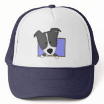 Framed Cartoon Border Collie Hat