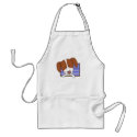 Framed Cartoon Brittany Spaniel aprons