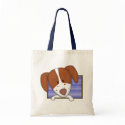Framed Cartoon Brittany Spaniel Bag