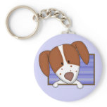Framed Cartoon Brittany Spaniel Keychain