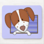 Framed Cartoon Brittany Spaniel mousepads