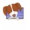 Framed Cartoon Brittany Spaniel t-shirts