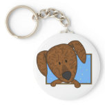 Framed Cartoon Plott Hound Keychain