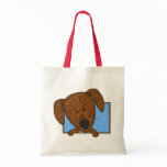 Framed Cartoon Plott Hound Tote Bag