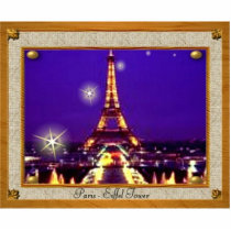 Framed Eiffel Tower Photo Cutout