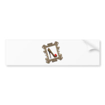 Framed Leopard Stiletto Pump Bumper Stickers