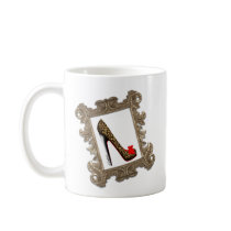 Framed Leopard Stiletto Pump Coffee Mug