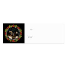Framed Mastiff Pair Gift Tag Business Cards