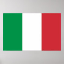 Framed print with Flag of  Italy