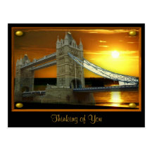 Framed Tower Bridge Sunshine Post Cards