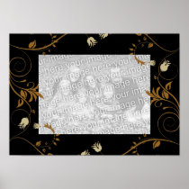 Frames For Your Photo Poster Image Black Gold