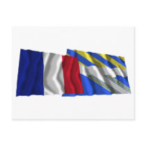France & Aisne waving flags