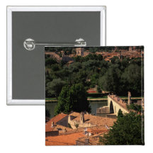 France, Avignon, Provence. Pont St, Benezet. Pinback Buttons