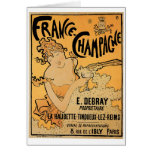 France Champagne Vintage Wine Drink Ad Art cards