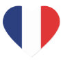 France Flag Heart Sticker