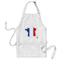 France Flag map FR Apron