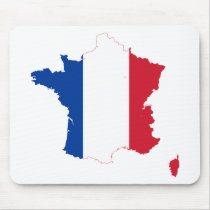 France Flag map FR Mouse Mat
