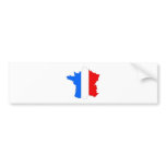 France Flag Map full size bumper stickers