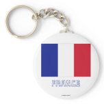 France Flag with Name keychains