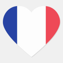 France FR Heart Stickers