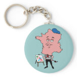 France French Vintage Travel Souvenir Caricature keychains