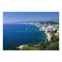 France, Nice, aerial view of the port Photographic Print