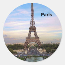 France Paris Eiffel  tower (new) (St.K) Round Sticker