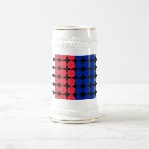 France Stylish Girly Chic : Polka Dot French Flag Coffee Mugs