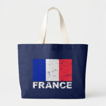 France Vintage Flag Canvas Bags