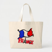 France with Flag Products Canvas Bags