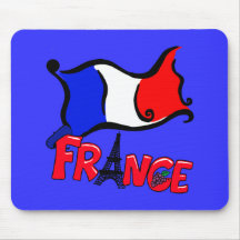 France with Flag Products Mousemat