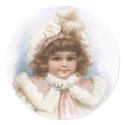 Frances Brundage - Little Girl with Fur Collar stickers