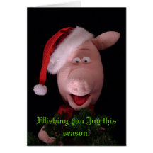 Francis the Pig Christmas Card