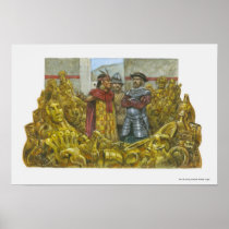 Francisco Pizarro next to Inca Emperor Atahualpa Print