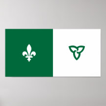 Franco Ontarian flag Posters