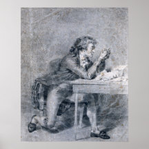 Francois Buzot  contemplating a portrait Print