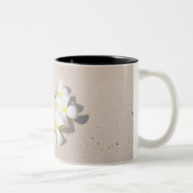 Frangipani on the beach mugs