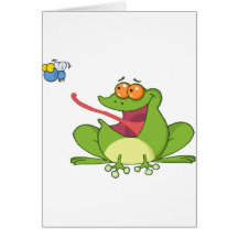 Frank the Frog with Buzzy the Fly Card