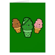 Frankencream Monster Ice Cream Cones Card