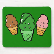 Frankencream Monster Ice Cream Cones Mouse Pad