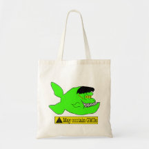 Frankenfish-Warning! May contain GMOs Canvas Bag