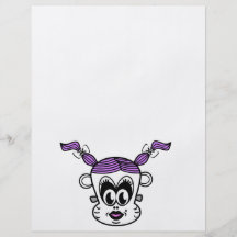 Frankenstein monkey girl with purple hair personalised flyer