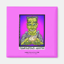 Frankenstein's Hamster Funny Cartoon Magnet