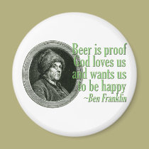 Franklin Beer Quote magnets
